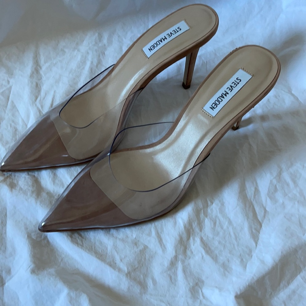 Steve Madden Clear Toe Heel size 10